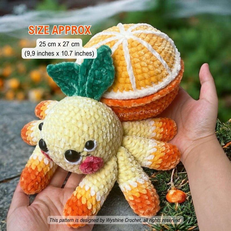 Fruit Spider Crochet Pattern, Halloween Amigurumi Patterns, Easy Beginner Friendly Crochet Tutorial, Fall Home Decoration by WyshineCrochet