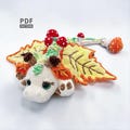 Fall Dragon Crochet Pattern, Halloween Amigurumi PDF, Cozy Autumn Decoration