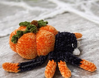 かぼちゃの蜘蛛のかぎ針編みのパターン: ハロウィンあみぐるみ