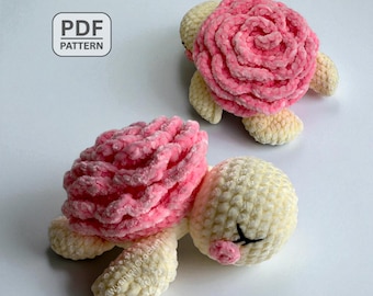 Schildkröte Häkelanleitung, Schildkröte Amigurumi Häkelanleitung, Kuscheltiere häkeln, Sofort Download PDF, Englisch - US term By Wyshine