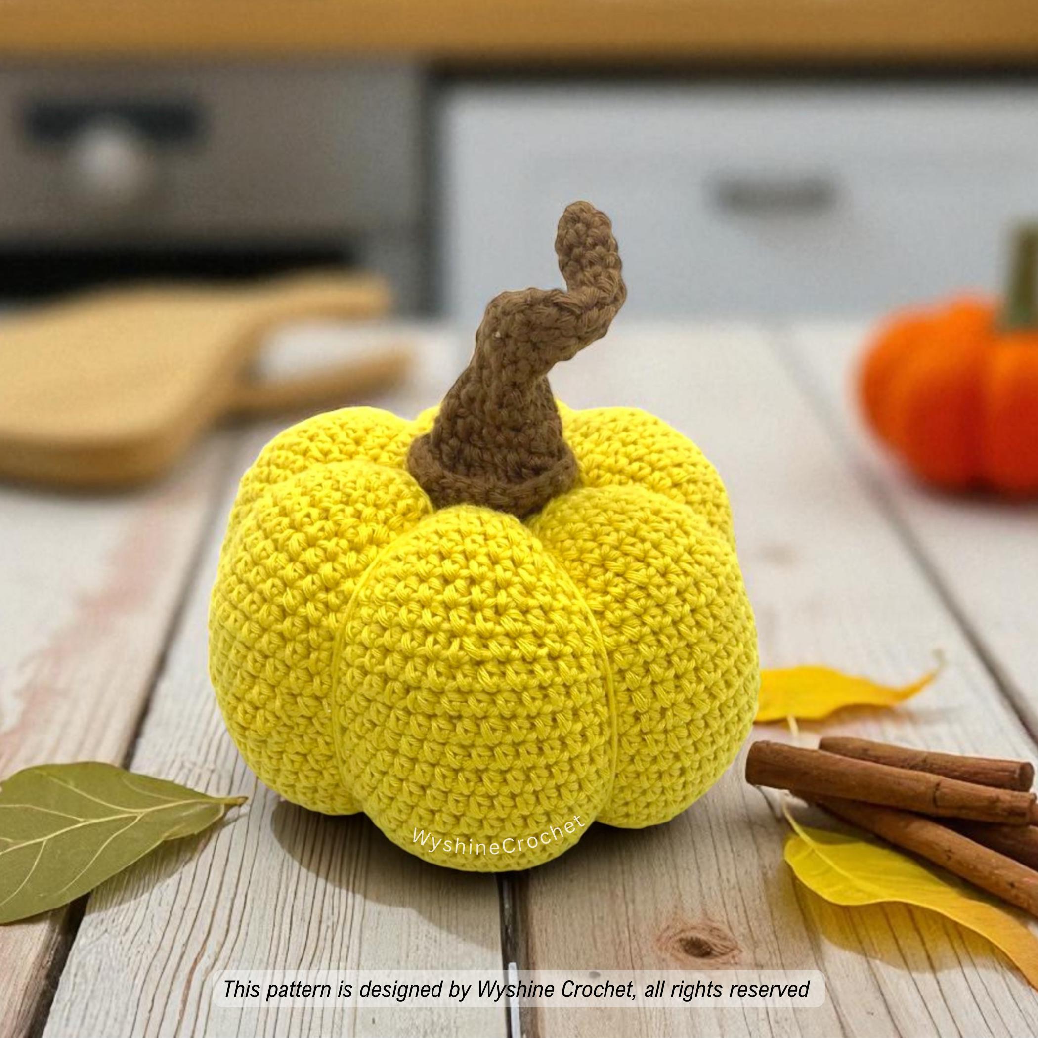 かぼちゃのかぎ針編みパターン：ハロウィン、秋、感謝祭の装飾に使える