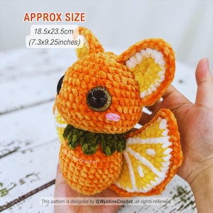 Easy to follow Halloween bat amigurumi pattern PDF with step by step photo instructions for wings, ears, and embroidery