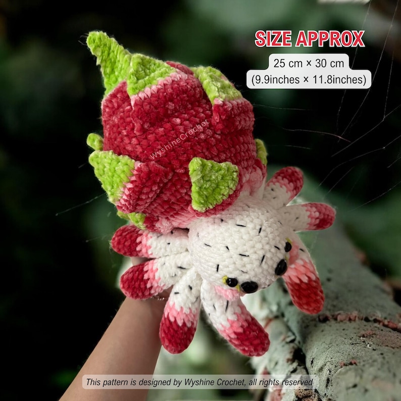 Fruit Spider Crochet Pattern, Halloween Amigurumi Patterns, Easy Beginner Friendly Crochet Tutorial, Fall Home Decoration by WyshineCrochet