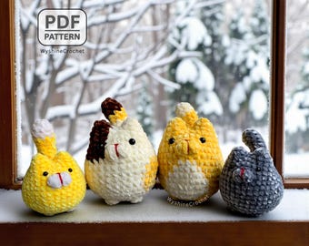 No-sew Cat Crochet Pattern: 4in1 Kitten Family Amigurumi, English - US Term