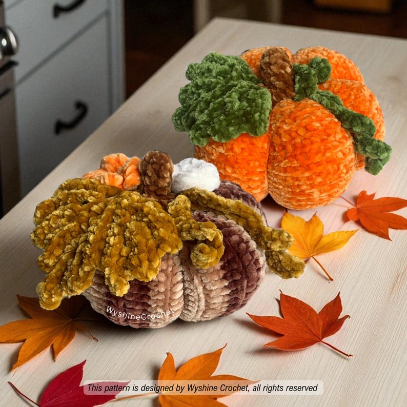 Pumpkin Crochet Pattern - Plushie Halloween Amigurumi – Easy DIY Fall Home Decoration For Halloween &  Thanksgiving