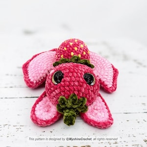 Strawberry Bat Crochet Pattern, Spooky-Cute Halloween Amigurumi Plushie PDF, Fall Decoration