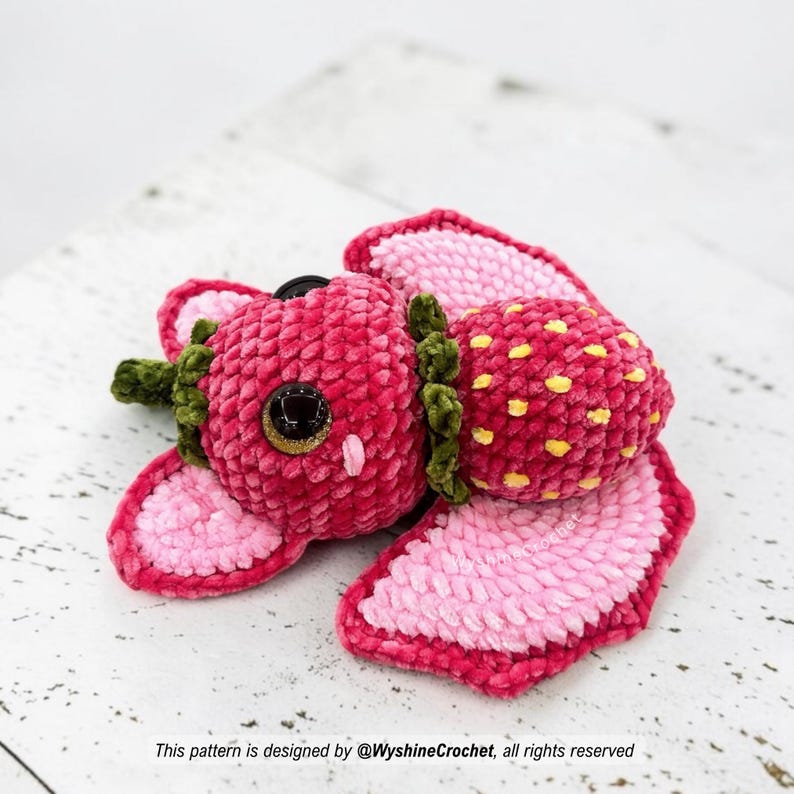 Strawberry Bat Crochet Pattern, Spooky-Cute Halloween Amigurumi Plushie PDF, Fall Decoration