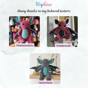 Bat Dragon Crochet Pattern, Spooky Cute Halloween Crochet Amigurumi PDF, Cozy Fall Decoration image 10