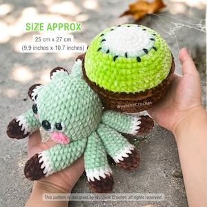 Fruit Spider Crochet Pattern, Halloween Amigurumi Patterns, Easy Beginner Friendly Crochet Tutorial, Fall Home Decoration by WyshineCrochet