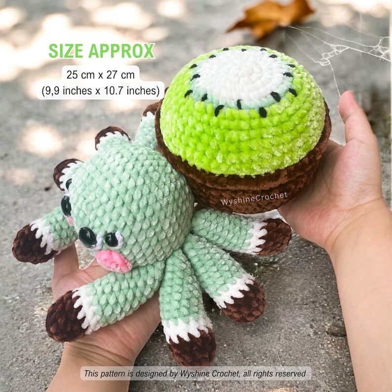 Fruit Spider Crochet Pattern, Halloween Amigurumi Patterns, Easy Beginner Friendly Crochet Tutorial, Fall Home Decoration by WyshineCrochet