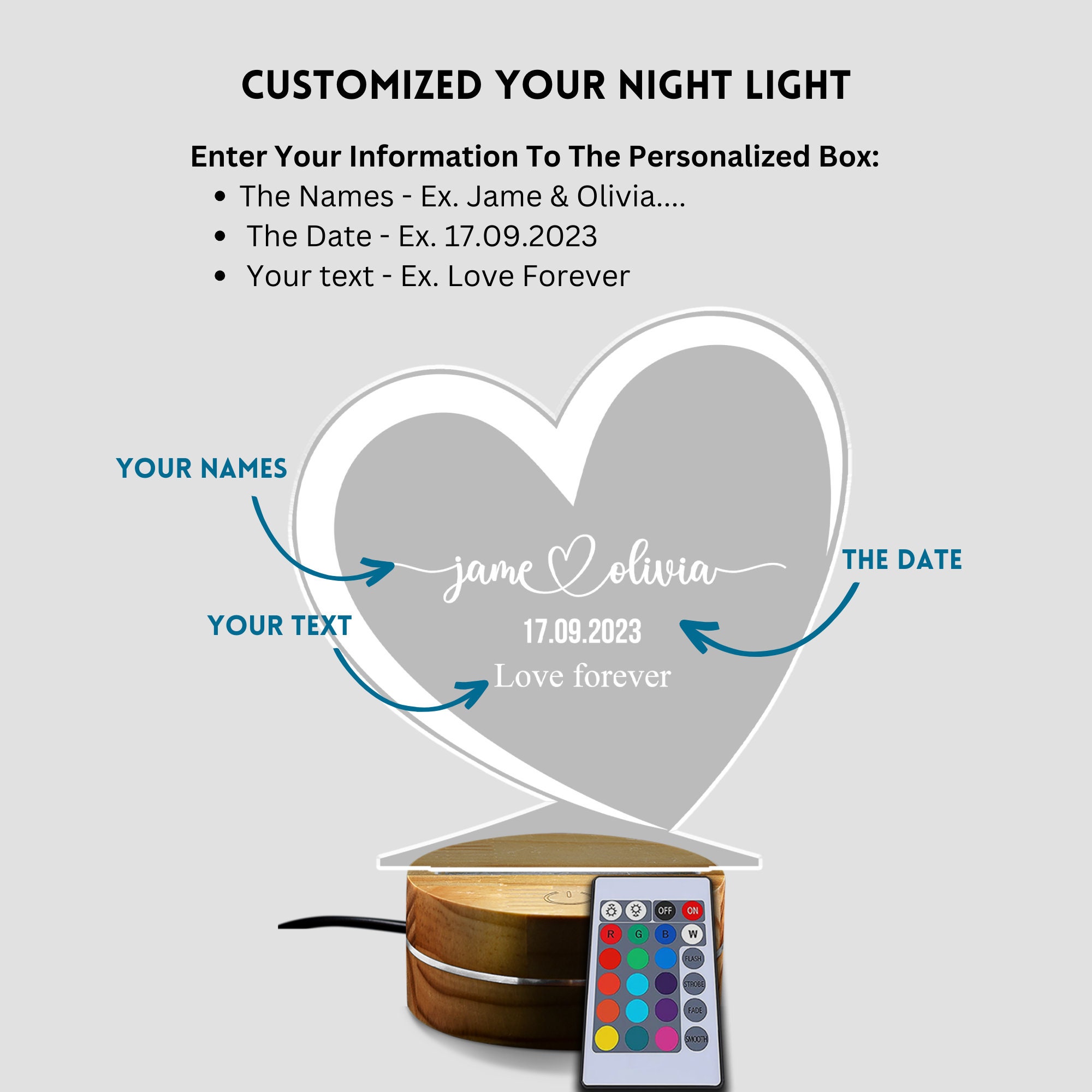  Bemaystar Personalized Wedding Gifts, Mr and Mrs Gifts -  Acrylic LED Night Light with Picture, Unique Wedding Gifts for Couple Bride  and Groom Daughter Friend, Customized Wedding Gifts : Home 