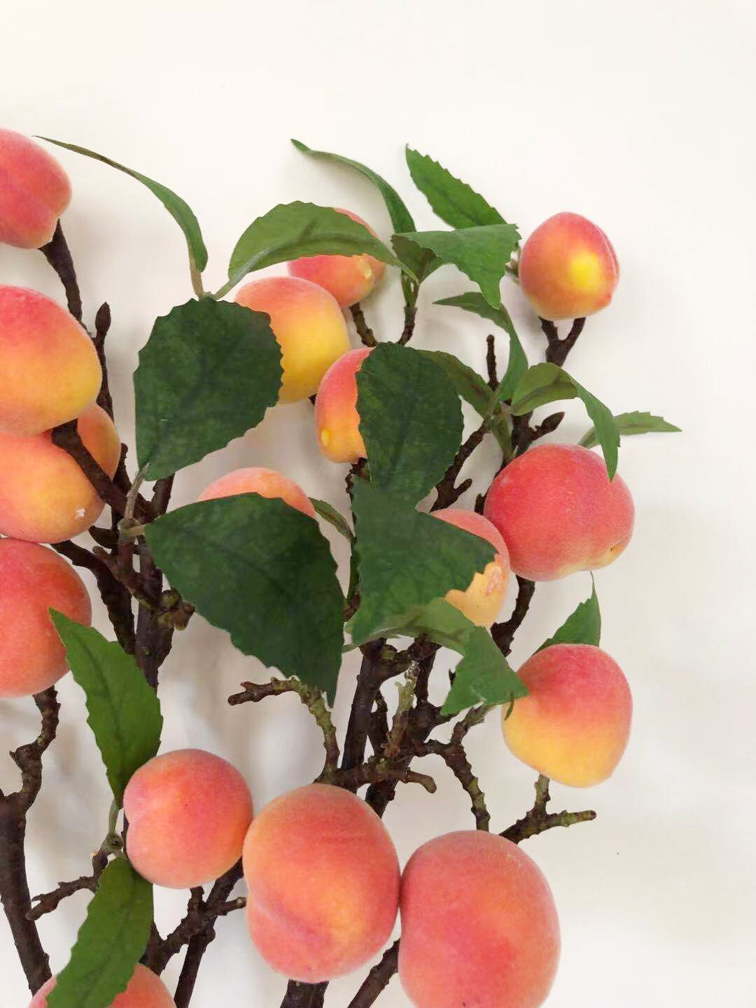 Artificial Peach Branch With Leaf Fake Apricot Stem Etsy UK