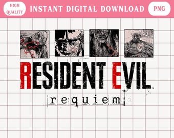 Resident Evil 9 Requiem Png, Leon Kennedy Vintage Png, Cozy Gamer Gift, Leon S. Kennedy Resident Evil Requiem Png, Digital Download