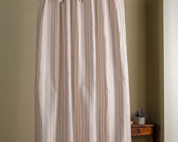 Custom Linen Curtains – Color Block Drapes, Rod Pocket or Tab Top Panels, Unlined, Privacy Lined or Blackout Options – Window Treatments
