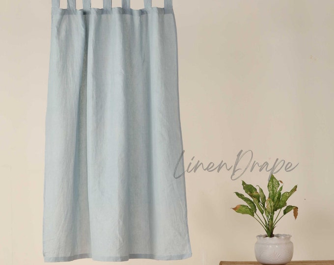 Custom Linen Curtains - Cafe, Shower, Kitchen Curtains | Linen Panels for Farmhouse, Boho & Shabby Chic Décor | Tie, Tab and Rod Pocket