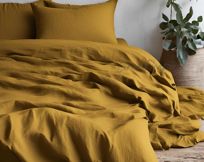 Luxury Boho Linen King Size Duvet Cover, Soft Queen Gauze Bed Linen Set, Perfect Double Comforter Cover, Ideal Housewarming Gift