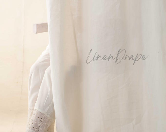 2 Panels Custom Linen Curtains - Farmhouse, Boho & Shabby Chic Styles | Curtain Panels, Cafe Curtains, Shower Curtains, Kitchen Curtains