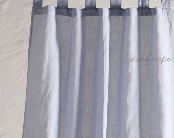 Soft Linen Curtains | Custom Linen Drapes | Tie Top, Tab Top, Rod Pocket & More | Boho Farmhouse Window Curtains | Natural Sheer Linen Panel