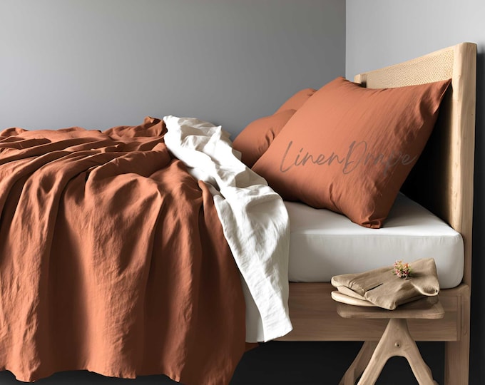 Linen Duvet Cover- TWIN/QUEEN/KING – Soft & Breathable Bedding | Custom Size, Handmade, Luxury Natural Linen
