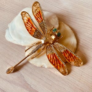Large Enamel Dragonfly Brooch -Pendant