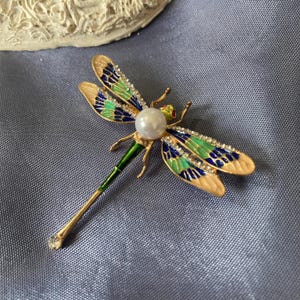 Enamel Dragonfly Brooch