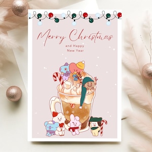 Bts Print | Bt21 Print | Bts Fan art | Bts Christmas Card | | Bts Gift | Bts christmas Gift | kpop christmas gift