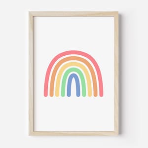 Digital Art Print Rainbow Printable Instant Download
