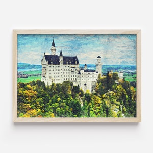 Digital Painting Art Schloss Neuschwanstein Castle