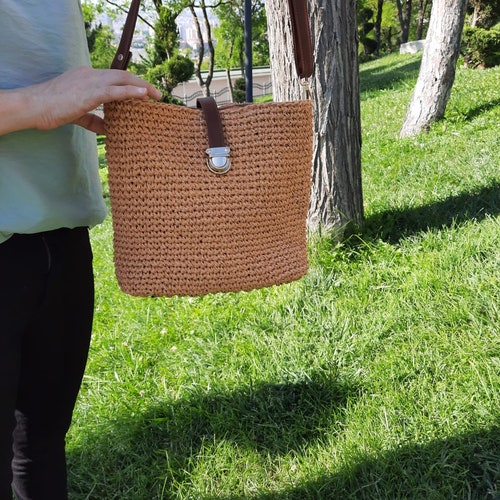 Rraffia Beach Bag , Crochet Bag ,Boho Bag , Pouch Bag , Summer Bag, Beach Wedding Straw Bag ,Retro Straw Woven bag , order large woven bag