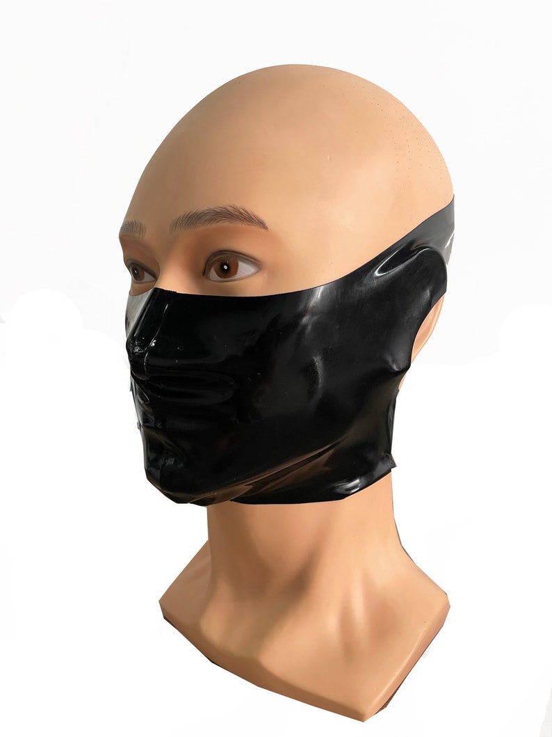 Latex Muzzle Face Mask Latex Face Maskreusable Face Mask Etsy