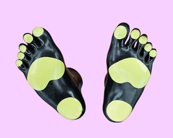 Latex Katzenzehen Socken, kurze Socken, Latex Zubehör, Latex Fünf-Finger-Socken 0,4mm