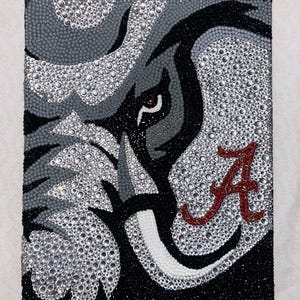 Big AL Rhinestone Art- Crimson Tide Painting- Game Day decor- Handmade Diamond Painting