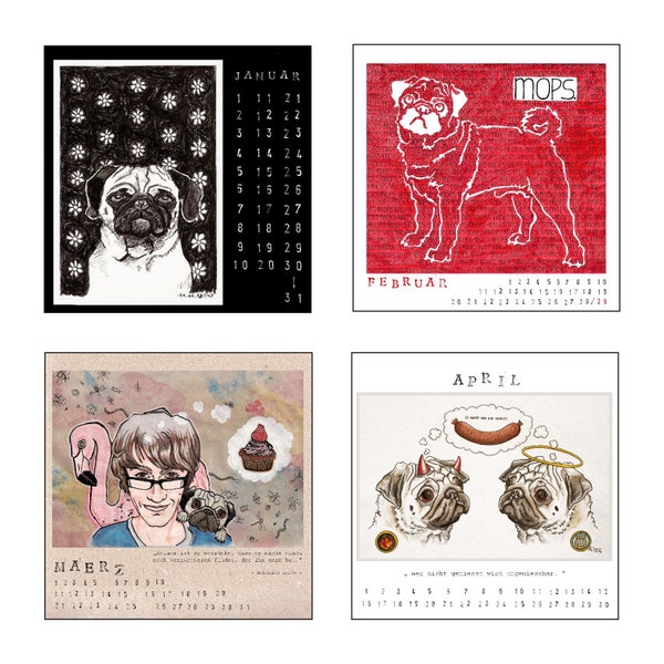Pug Calendar - Etsy