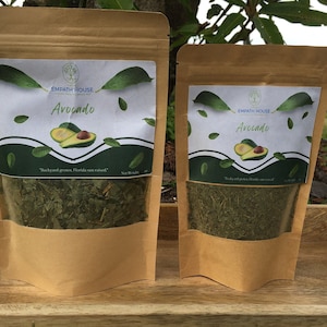 Avocado Leaf Herbal Tea FRESHLY DRIED (No chemicals sprayed/Used) Florida Grown USA  Vitamins Vegan Natural Free Shipping