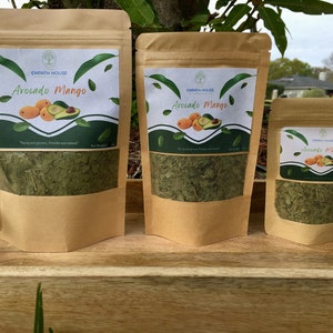 Mango Leaf & Avocado Leaf FRESHLY DRIED Herbal Tea (No chemicals sprayed/Used) Florida Grown USA ~ Vitamins  Vegan Natural Free Shipping