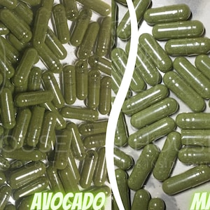 Mango Leaf & Avocado Leaf Capsule Size &quot;0&quot; Vegan Shell 500mg FRESHLY HARVEST (No chemicals sprayed/Used) Free Shipping Florida Grown Natural