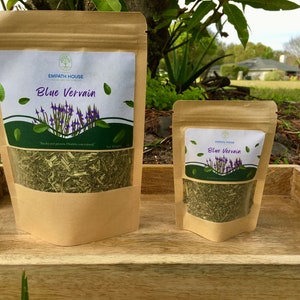 Blue Vervain FRESHLY DRIED Verbena (Hastata) (No chemicals sprayed/Used) ~ Herbal Tea Florida Grown USA Natural Free Shipping
