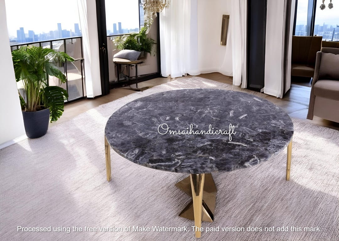 Handcrafted Amethyst Crystal Coffee Table Top: Modern Centerpiece - Etsy