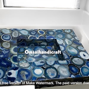 Luxury Agate Stone Sink – Handmade Gemstone Wash Basin for Bathroom & Vanity for Home Spa, and Hotel Sink Luxury Housewarming Bath Sink Deco
