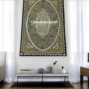 48&quot;x24&quot; Exquisite Handmade Zardozi Tapestry – Traditional Indian Decorative Art for Hallway & Living Room