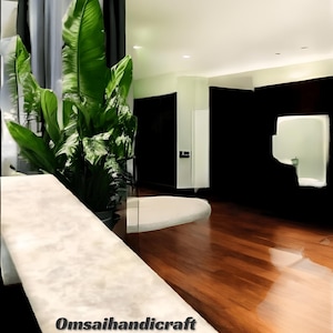 White Quartz Dining Table Perfect for Modern A Beautiful Addition to Your Living Space Furniture Top Housewarming Bar Counter Top Desk Decor