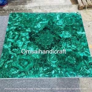Malaquita Pedra Centro Sofá Mesa de Jantar Bancada de Luxo Feito à Mão Pedra Preciosa Móveis para Conferências e Reuniões Decoração de Inauguração de Casa
