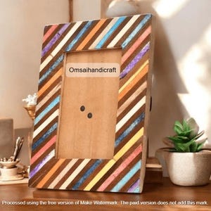 Handcrafted Bone Inlay Photo Frame: Artistic Home Decor