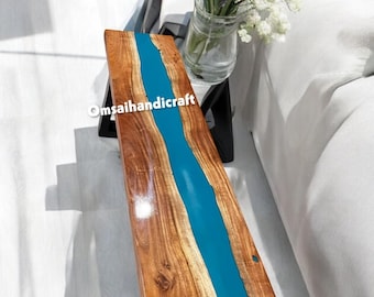 Handcrafted Epoxy Resin Console Table – Stunning Modern Furniture with Elegant Resin for Hallways and Living Rooms Decors