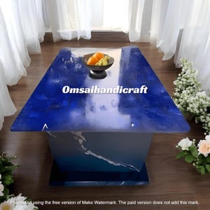 Beautiful Lapis Lazuli Dining Living Room Table Top, Handmade Random Art Work Center Table Top Hallway Kitchen & Living Room Furniture Decor