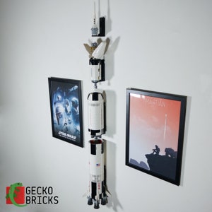 Gecko Bricks Apollo Saturn V 3D Printed Wall Mount Display Stand for LEGO Set 21309 92176 Etsy Canada