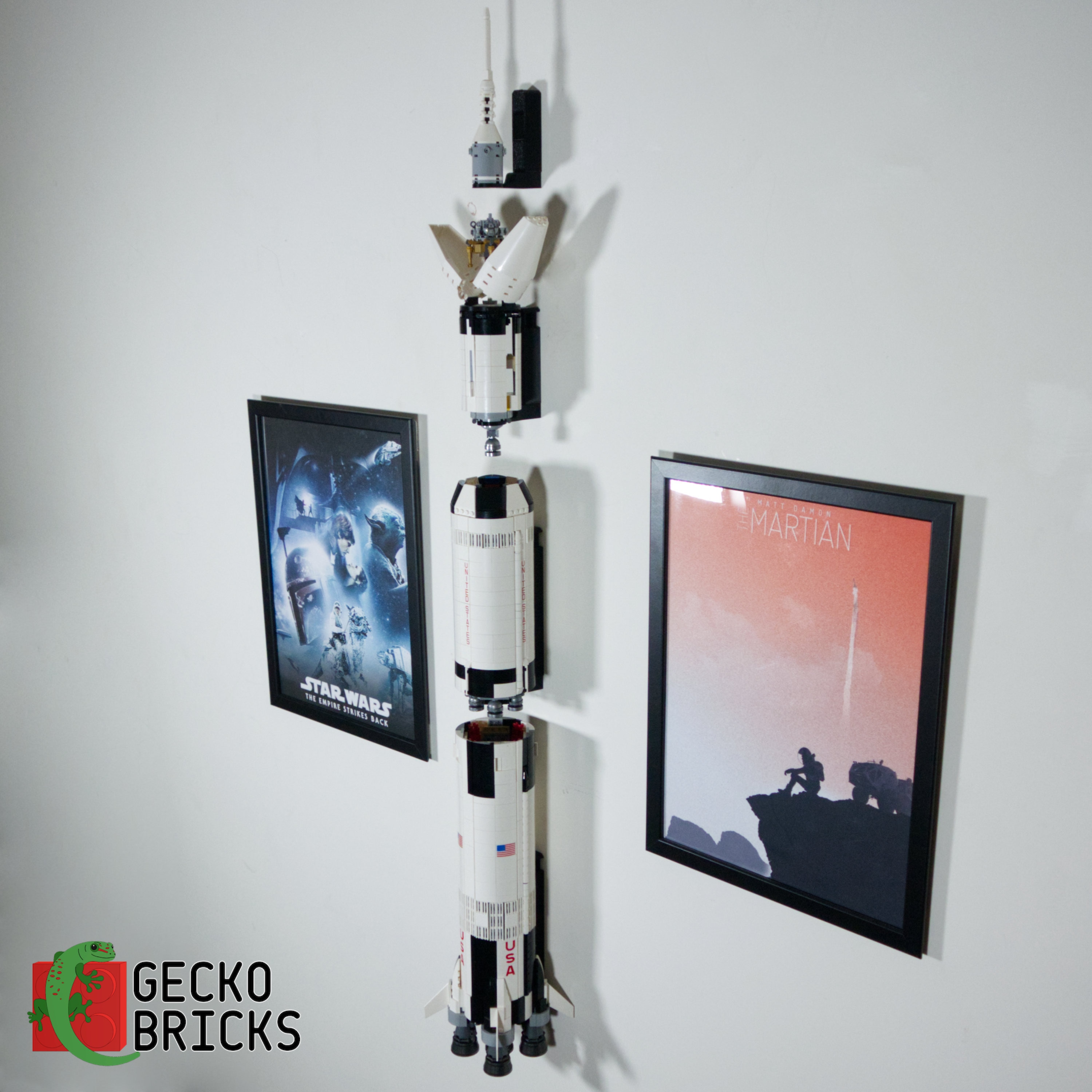 Gecko Bricks Apollo Saturn V 3D Printed Wall Mount Display Stand for LEGO  Set 21309 & 92176 -  Hong Kong