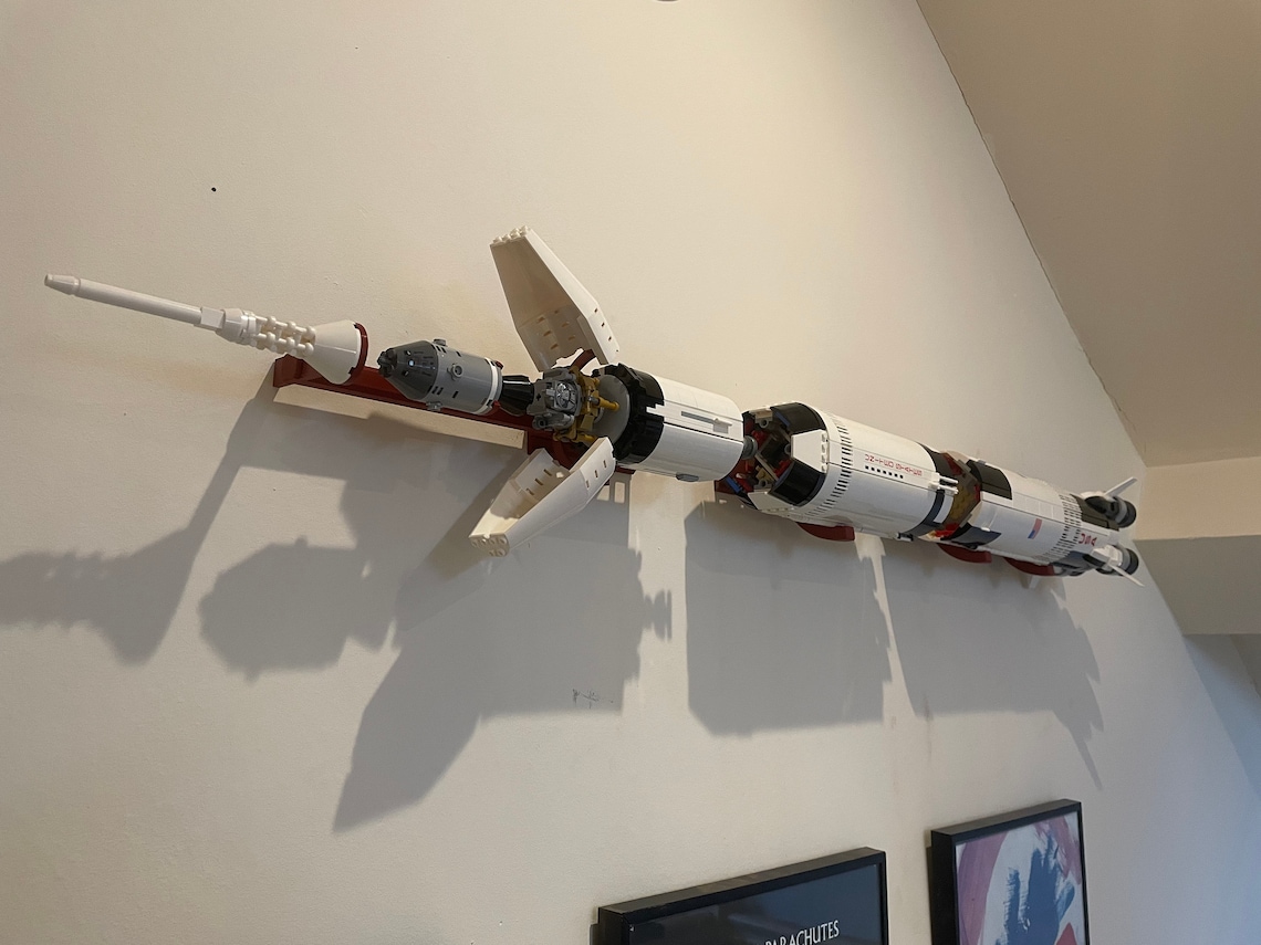 Apollo Saturn V 3D Printed Wall Mount Display Stand for LEGO Etsy