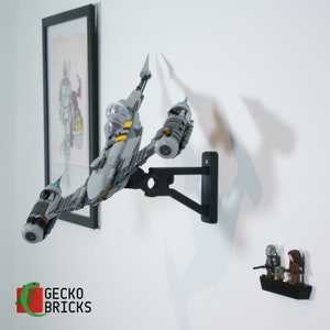 Gecko Bricks wall mount for LEGO The Mandalorian N-1 starfighter 75325 3D Printed