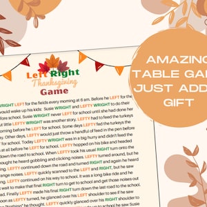 Thanksgiving links rechts spel, 2023 Thanksgiving spel, groepsspel, Office Party Game, passeer het huidige spel, Instant Download, PDF-bestand